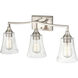 Caily 3 Light 24 inch Brushed Nickel Vanity Light Wall Light